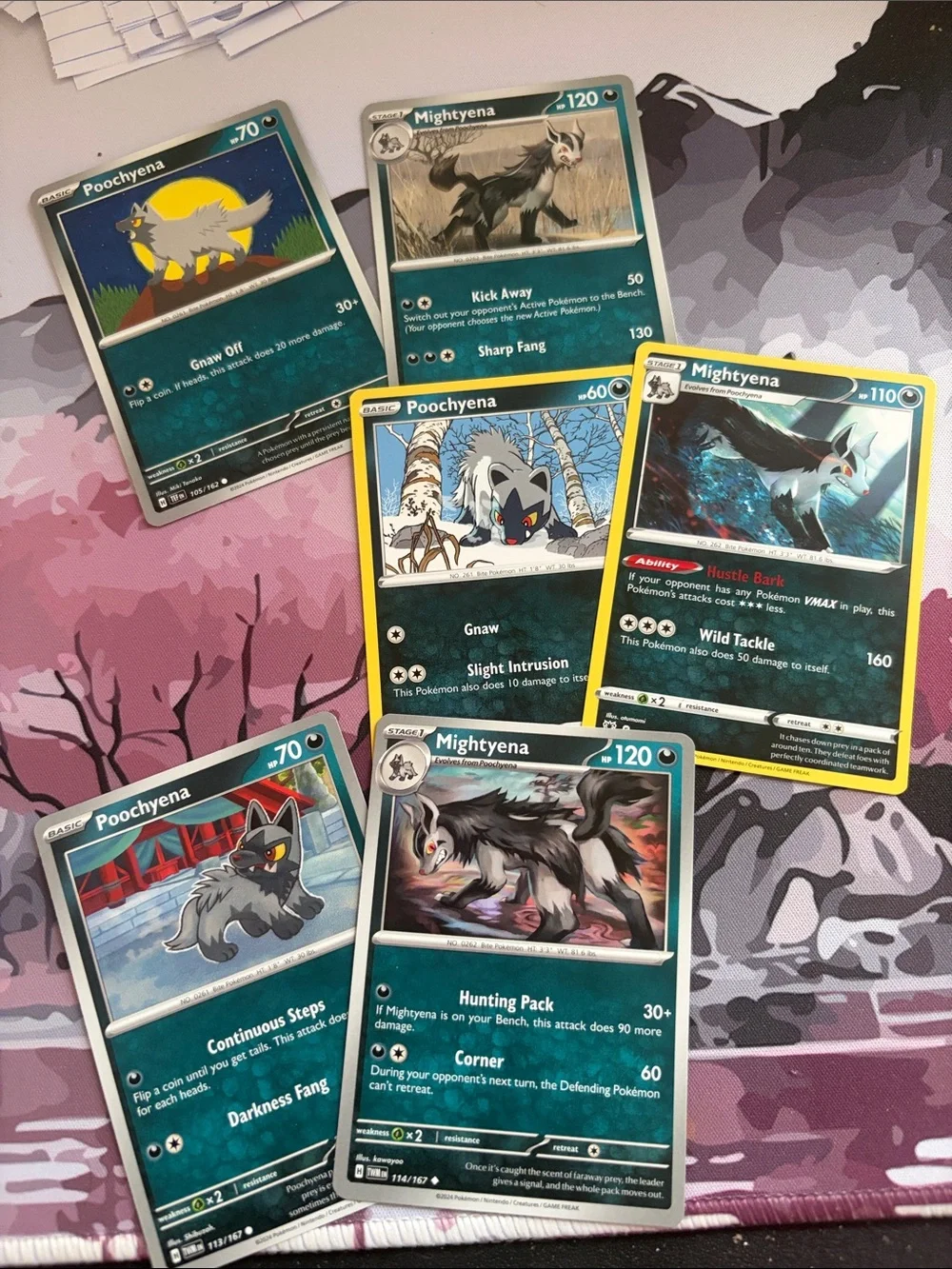 Poochyena & Mightyena Evolution Lot | Temporal Forces + Astral Radiance| ✨5/$25✨